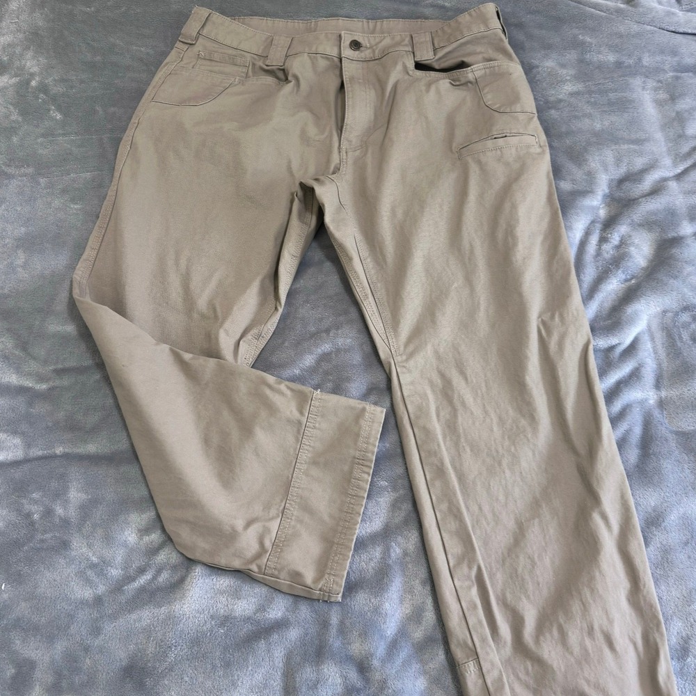 Noble Outfitters Men's 40x30 Khaki Cargo Work Pants Utility Canvas Straight Leg